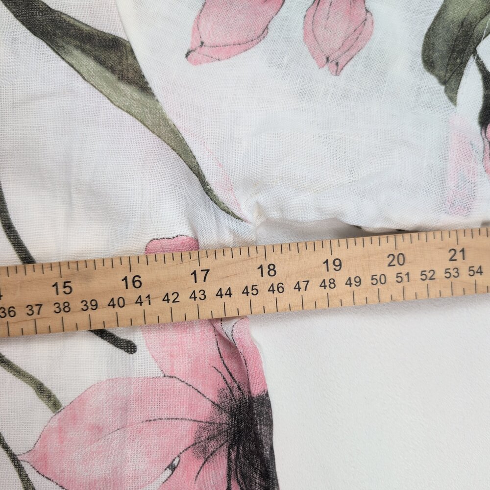 Lungo L'arno 100% Linen Floral Shift Dress M - Picture 12 of 13